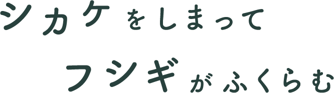 シカケをしまって フシギがふくらむ
